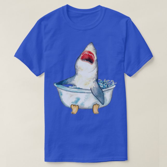 T-shirt prise d'aquarelle du bain (Design devant)