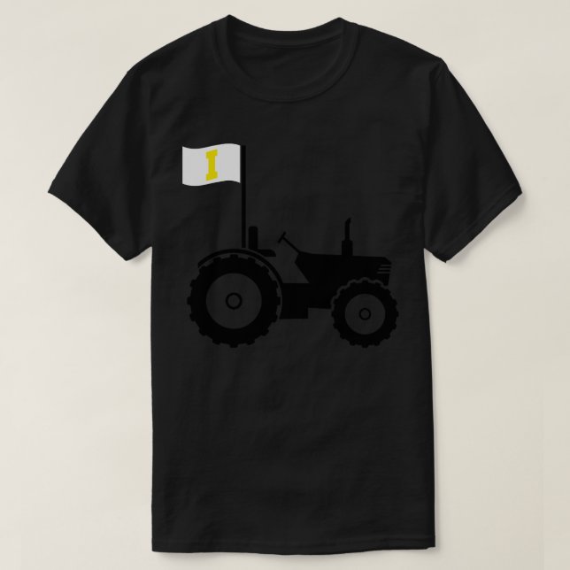 T-shirt Prise en charge IOWA avec ce tracteur et la concep (Design devant)