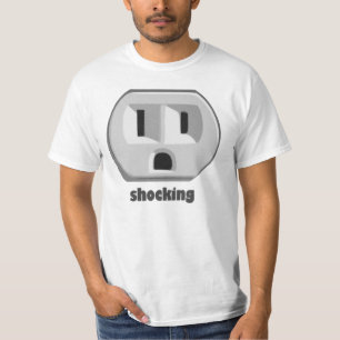 T-shirt Prise murale choquante de l'électricité