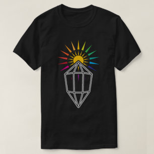 T-shirt prisme attrape-soleil cristal géométrique
