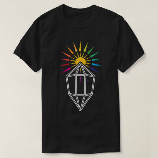 T-shirt prisme attrape-soleil cristal géométrique