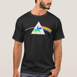 T-shirt Prisme de fille de cheval calculant arc-en-ciel éq