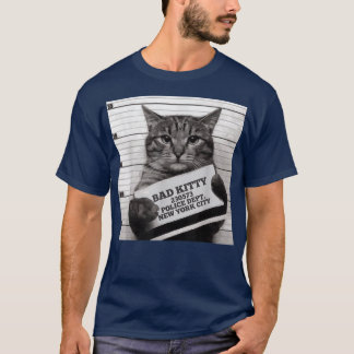 T-shirt Prison de chats Prisonnier Bad Kitty Mugshot 