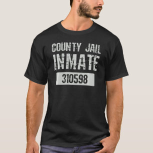 T-shirt Prison Détenu Costume Comté Prison Détenu Jailbird