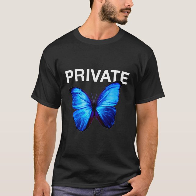 T-shirt Private Blue Butterfly Club Europe Utopia (Devant)