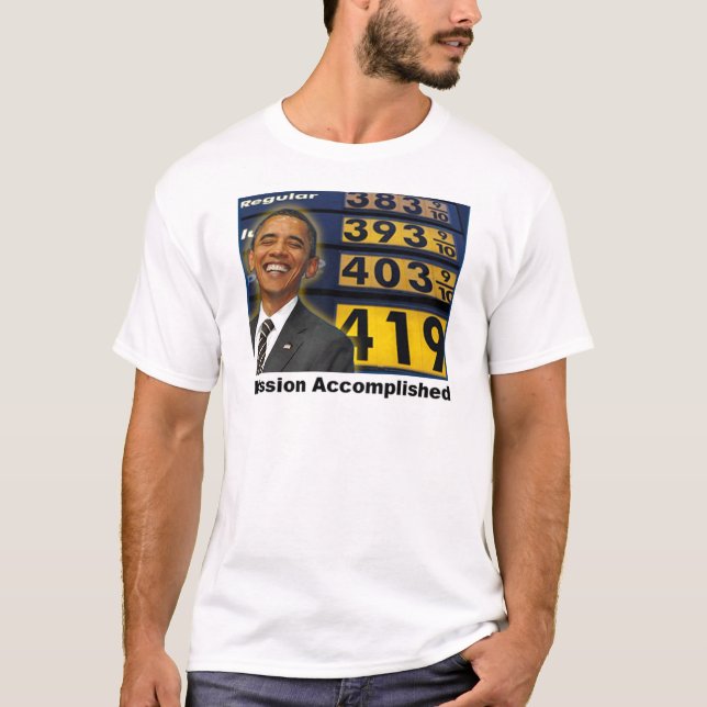T-shirt Prix du gaz d'Obama (Devant)