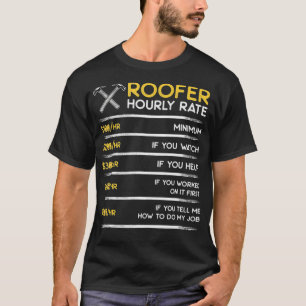 T-shirt Prix horaire du toit drôle de l'entrepreneur cade