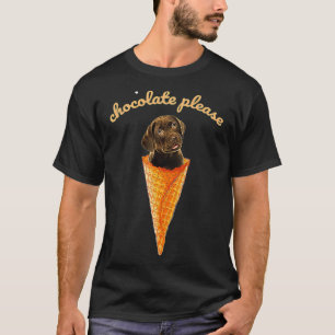 T-shirt Prix Ice Cream Chocolate Labrador