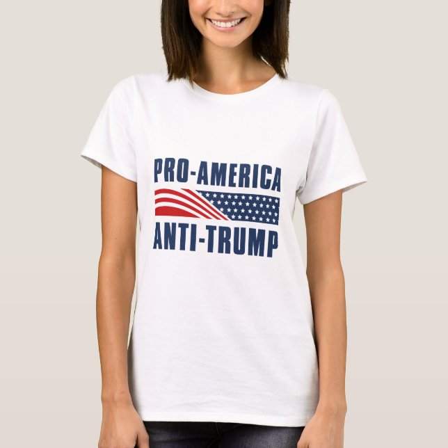 T-shirt Pro-America Anti-Trump (Devant)