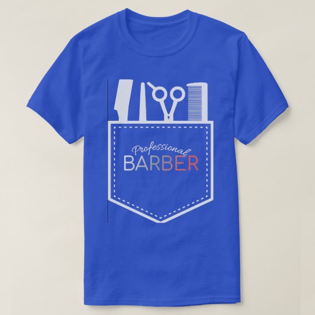 T-shirt Pro Barber heureux style amusant (Design devant)