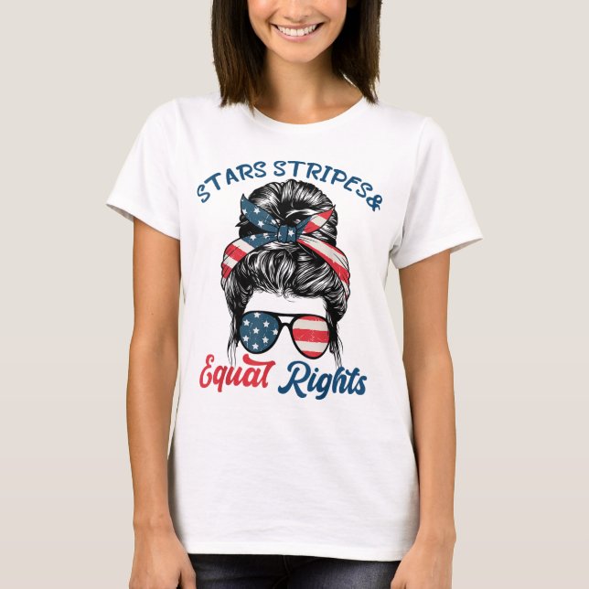 T-shirt Pro Choice Feminist Stars Stripes Equal Rights Mes (Devant)