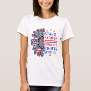 T-shirt Pro Choice Stars Stripes Droits Reproductifs Femme