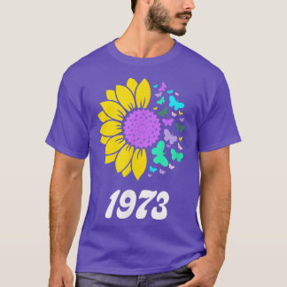 T-shirt Pro Choice Tournesol Et Papillon Féminisme Floral