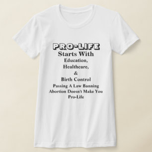 T-shirt PRO-LIFE Commence Avec L'Éducation, La Santé &....