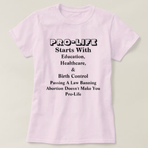 T-shirt PRO-LIFE Commence Avec L'Éducation, La Santé &....