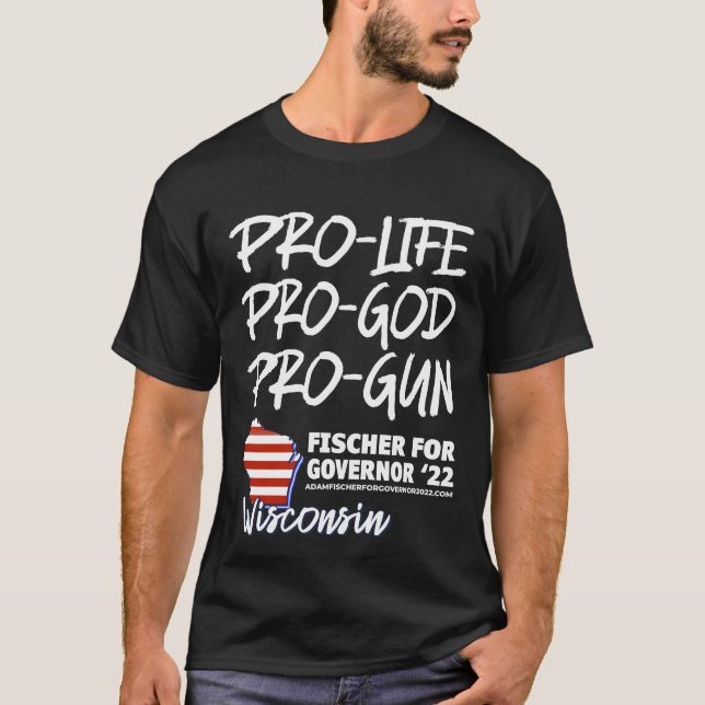 T-SHIRT PRO LIFE, PRO GOD, PRO FAMILY (Devant)