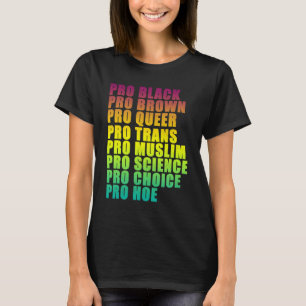 T-shirt PRO Noir, PRO Brown, PRO Queer, PRO Trans, PRO Ch