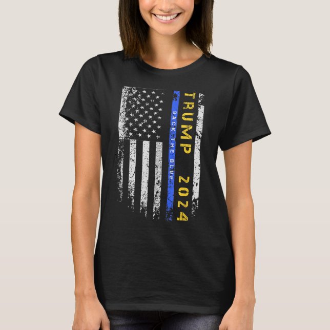 T-shirt Pro Trump 47 2024 Retour La Ligne Bleue Bleue Bleu (Devant)