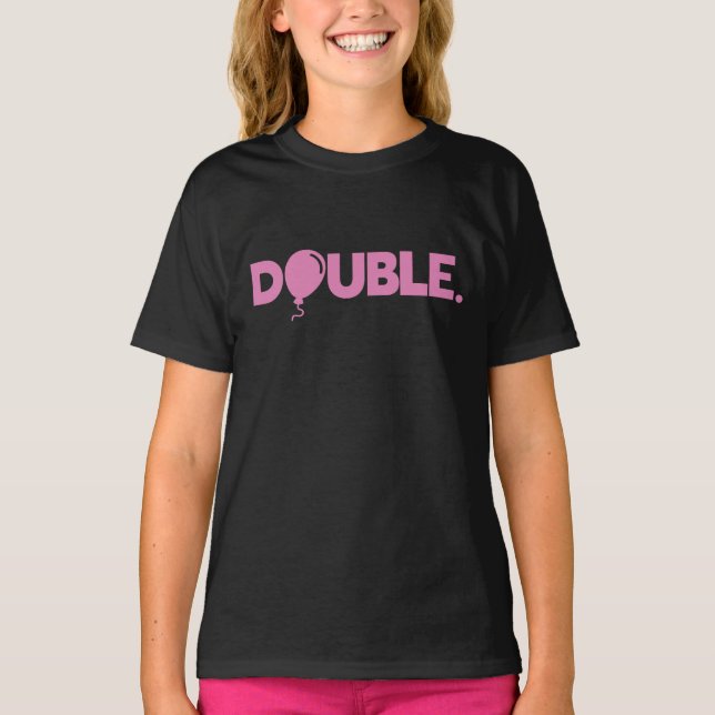 T-shirt Problème Double Drôle Papa Fils Fille Correspondan (Devant)