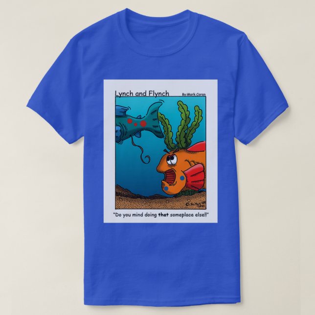T-shirt Problèmes de Lynch et Flynch dans un aquarium (Design devant)