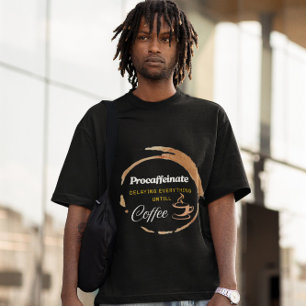 T-shirt Procaffeinate Funny Café Devis Cadeau