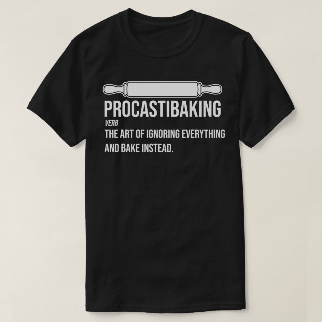 T-shirt Procastibaking Definition Baking Baker Cookie3282 (Design devant)