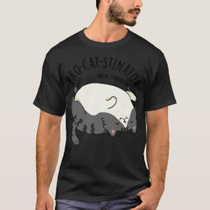 T-shirt Procatstinateur Funny Fat Pun de chat
