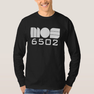 T-shirt Processeur MOS 6502 Jeux Rétro Joueur Texte Blanc