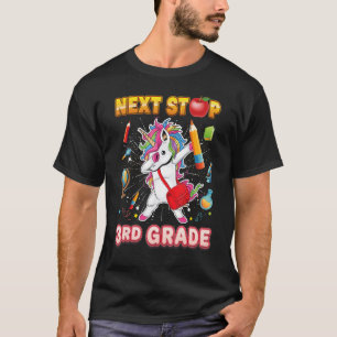T-shirt Prochain arrêt 3e grade Dabbing Unicorn Troisième 