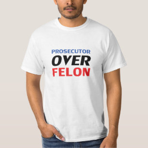 T-shirt Procureur sur Felon typographie rouge blanc bleu