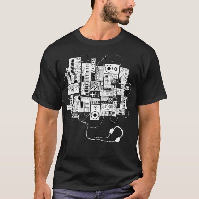 T-shirt Producteur de musique Dj et musicien électronique (Devant)