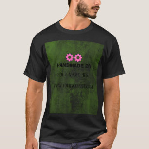 T-shirt Produit Artisanal Fleuris Vintage Or Entreprise