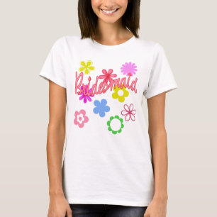 T-shirt Produits Bridesmaid Fleurs Remplies