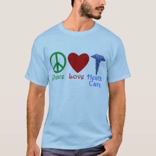 T-shirt Produits de soins de santé d'amour de paix