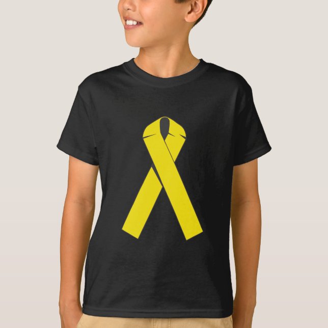 T-shirt Produits et habillement jaunes de ruban (Devant)
