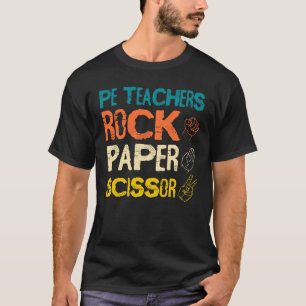 T-shirt Prof de gym Rétro Vintage Pierre Feuille Ciseaux J