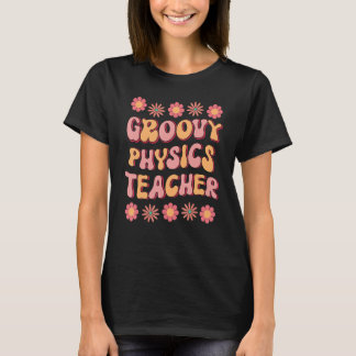 T-shirt Prof de physique groovy Rétro coloré Retour à l'éc
