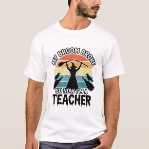 T-shirt Prof de sorcellerie drôle Balai cassé Design Hallo