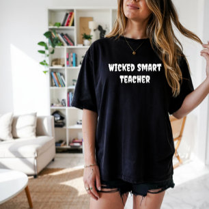 T-shirt Prof super intelligent typographie blanche