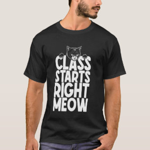 T-shirt Professeur amateur de chats drôle classe commence 
