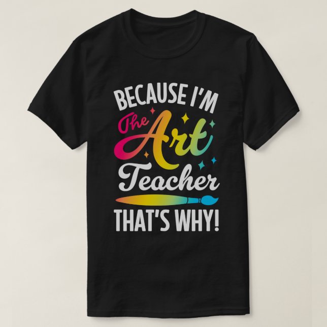 T-shirt Professeur Artiste pour Hommes Femmes Garçons Fill (Design devant)
