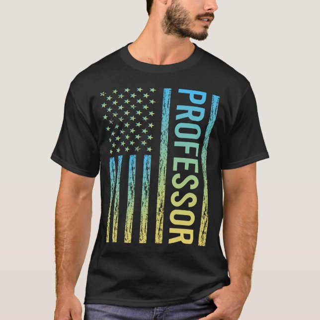 T-shirt Professeur Bleu Jaune (Devant)