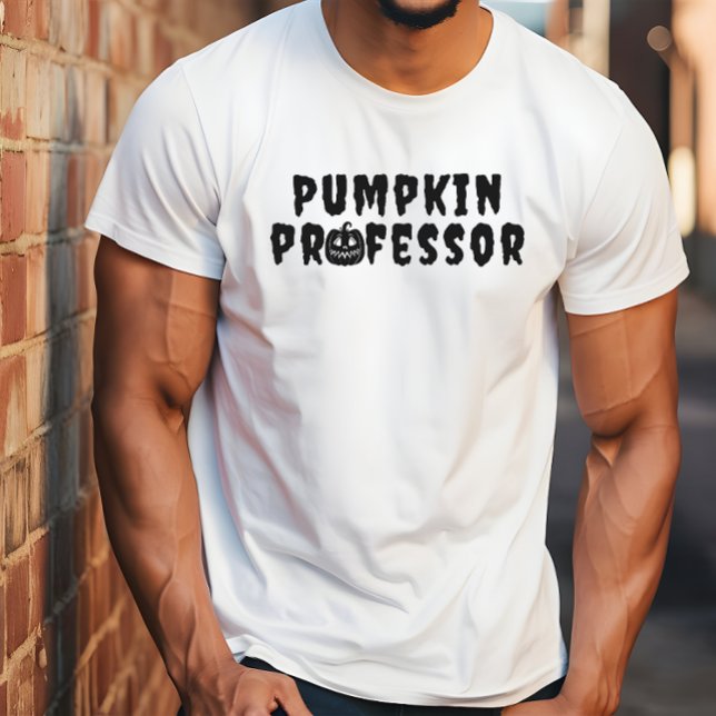 T-shirt Professeur citrouille typographie noire (Créateur téléchargé)