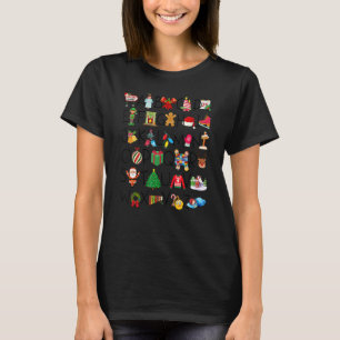 T-shirt Professeur d'alphabet Joyeux Noël Préféré de Santa
