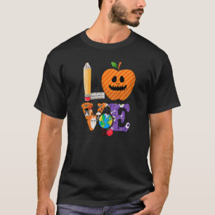 T-shirt Professeur d'Amour Apple Peur Visage Enseignant Ha