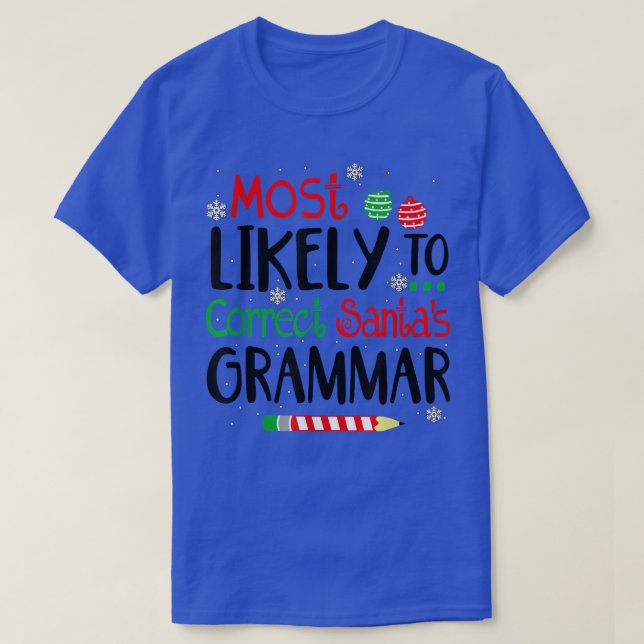 T-shirt professeur d'anglais le plus susceptible de corrig (Design devant)