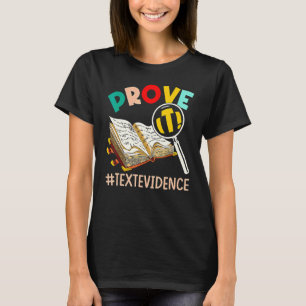T-shirt PROFESSEUR D'ANGLAIS Prouvez-le Preuve textuelle