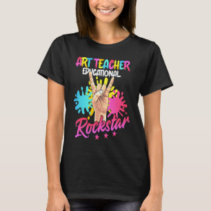 T-shirt Professeur d'Art Éducatif Artiste Rockstar Éducati