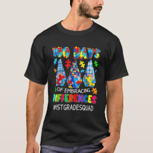 T-shirt Professeur D'Autisme 100 Jours De Différences Embr
