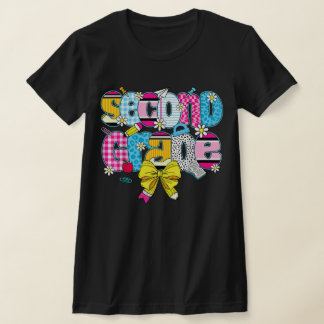 T-shirt Professeur de 2e année Pencil Coquette Bow